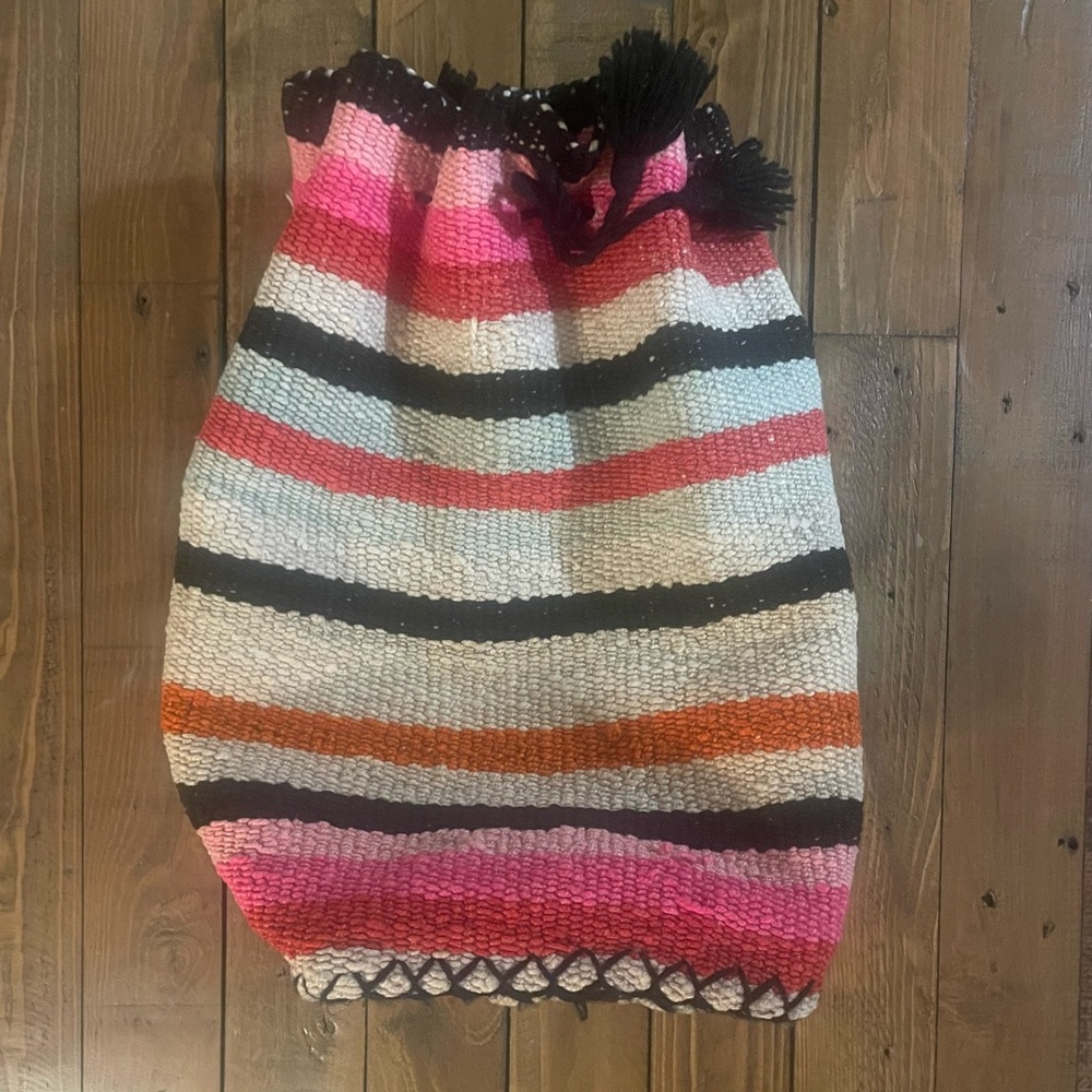 Artisan Woven String Bag with Straps Made in Peru